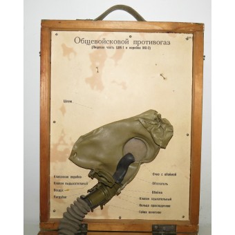 War time Soviet SchM gas mask with filter training-education set.. Espenlaub militaria
